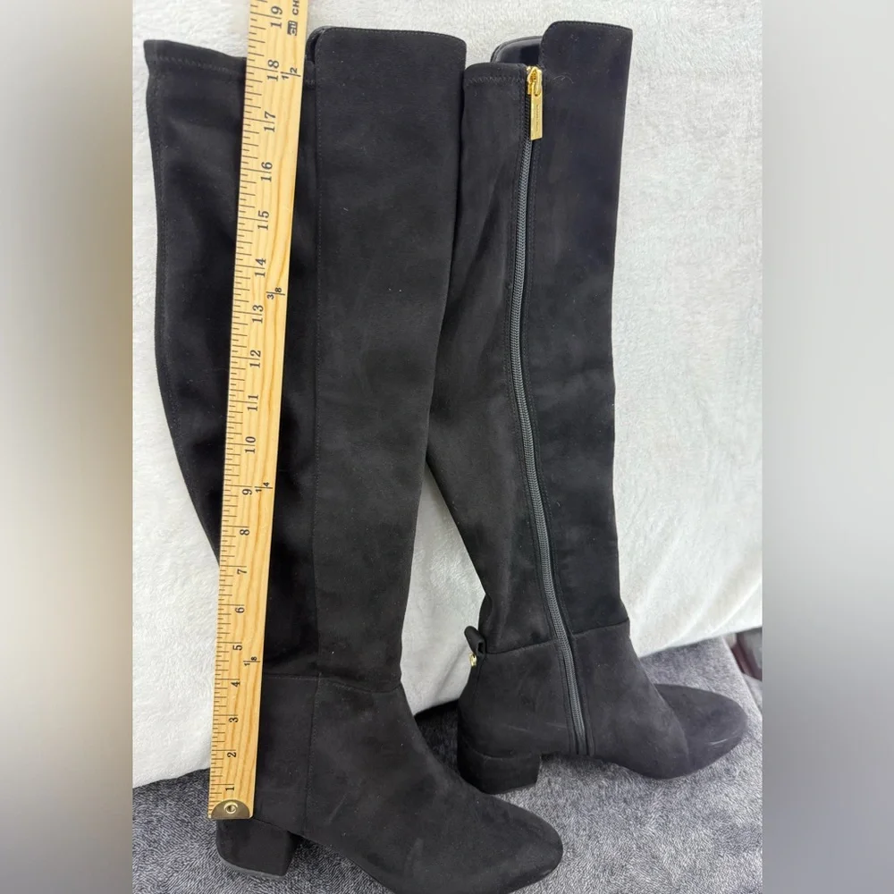 Michael Kors Women's Braden Black Knee-High Boots size 7 suede block heel
